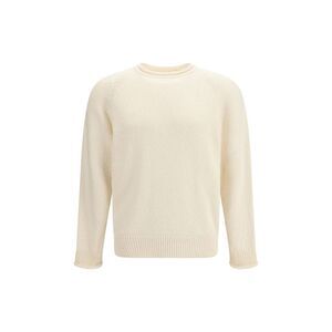 Umit Benan Men Ralph Crewneck Cotton Sweater With Raglan Sleeves